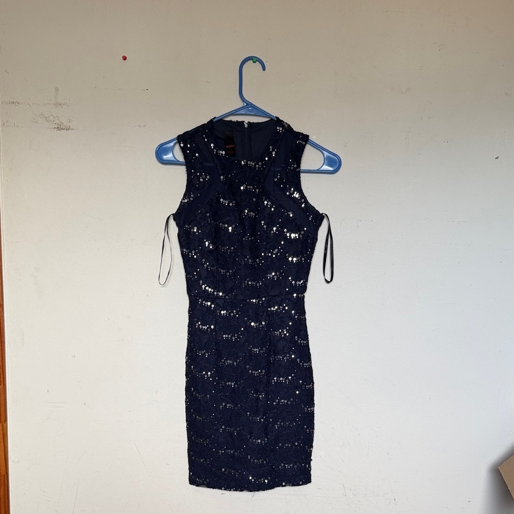 BONGO Navy Sequin Mini Dress